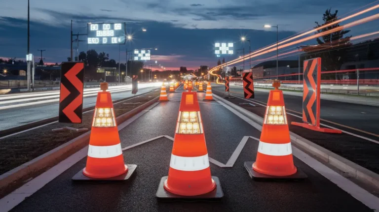 Aktywne elementy bezpieczeństwa drogowego - pylony i znaki LED